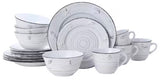 16-Piece Trellis Coastal White Stoneware Dinnerware Set (Service For 4)