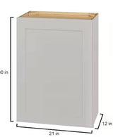 Avondale 21 in. W x 12 in. D x 30 in. H Ready to Assemble Plywood Shaker Wall Kitchen Cabinet in Dove Gray