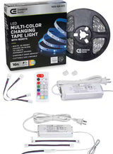 16 ft. LED White and RGB Tape Light Kit- Under Cabinet Light