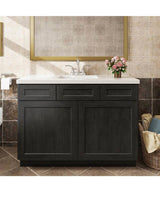 42 in. W x 21 in. D x 34.5 in. H in Shaker Charcoal Plywood Ready to Assemble Floor Vanity Sink Base Kitchen Cabinet