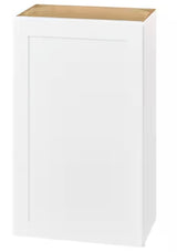 Avondale Shaker Alpine White Quick Assemble Plywood 21 in Wall Kitchen Cabinet (21 in W x 36 in H x 12 in D)
