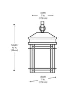 Broward 13 in. 1-Light Black Outdoor Hardwired Wall Lantern Sconce Light Fixture with Clear Glass