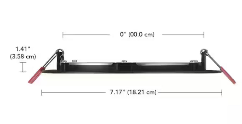 Premium Series 6 in. LED, 2-Level Lumen Select, Ultraslim Canless Recessed Light, Adjustable CCT, Matte Black