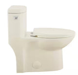 Sublime 1-piece 1.28 GPF Left Side Single Flush Handle Elongated Toilet in Bisque with Seat Included