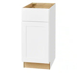 Avondale Shaker Alpine White Quick Assemble Plywood 15 in Base Kitchen Cabinet (15 in W x 24 in D x 34.5 in H)