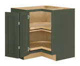 Avondale 36 in. W x 20 in. D x 34.5 in. H Ready to Assemble Plywood Shaker Lazy Susan Corner Cabinet in Fern Green