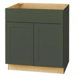 Avondale 30 in. W x 24 in. D x 34.5 in. H Ready to Assemble Plywood Shaker Sink Base Kitchen Cabinet in Fern Green