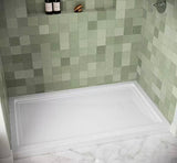 GB-615-464 60 in. x 32 in. Alcove Acrylic Shower Pan Base in Glossy White with Right Drain, Drain Included