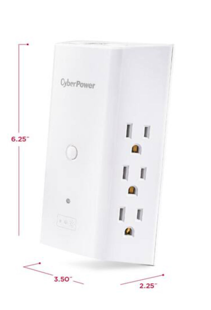 6-Outlet Surge Protector USB-A USB-C Wall Tap
