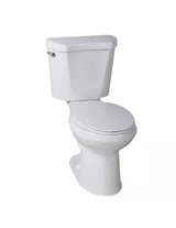 10 in. Rough in. 2-Piece 1.28 GPF Single Flush Round Front Toilet in White, Seat Included