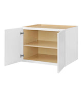 Leyton 33 in. W x 24 in. D x 24 in. H Ready to Assemble Plywood Slim Shaker Wall Bridge Kitchen Cabinet in Alpine White