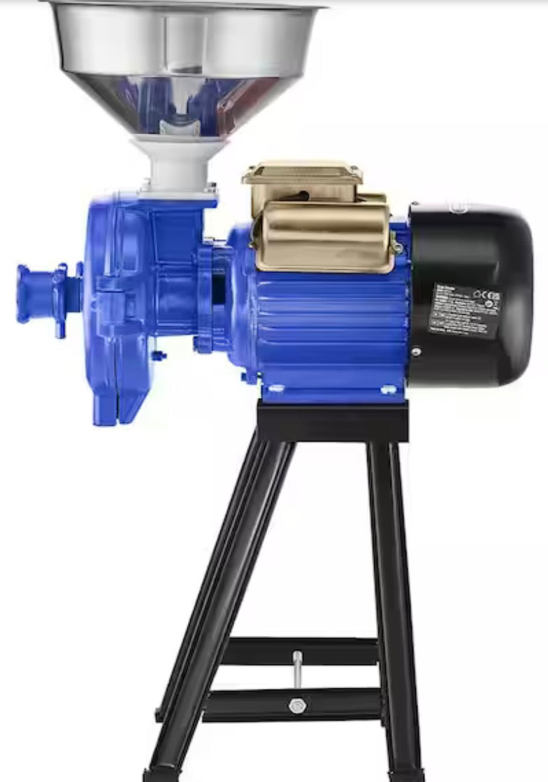 3000 W Electric Grain Mill Grinder, Commercial Spice and Corn Mill with Adjustable Thickness, Heavy Duty Wheat