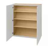 Avondale Shaker Dove Gray Quick Assemble Plywood 36 in Wall Cabinet (36 in W x 42 in H x 12 in D)