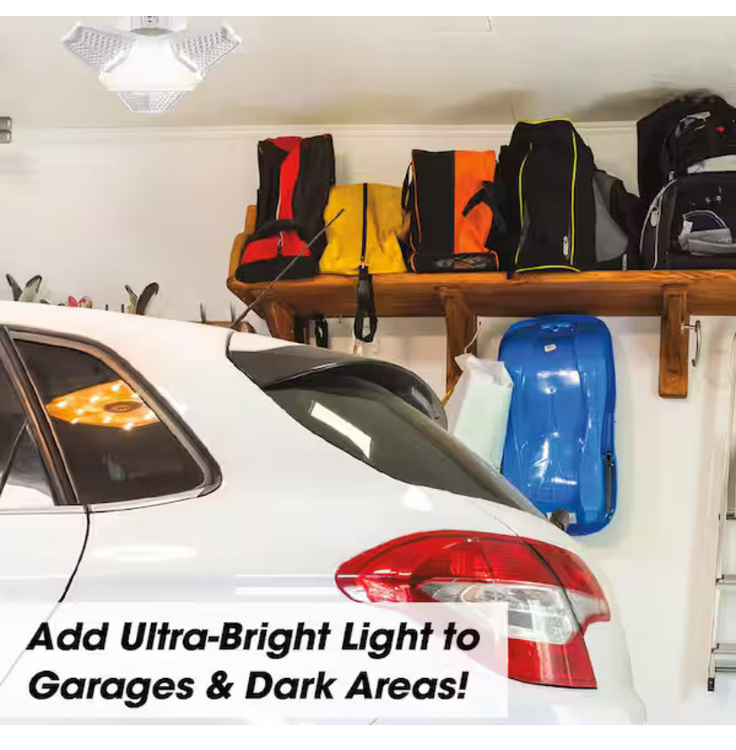 20-Watt 72 LED Lamp Lights 6500K Garage Ultra-Bright