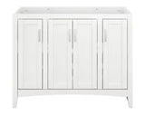 Tilton 42 in W x 21.5 in D x 34.2 in H Folding Bath Vanity Cabinet without Top in White Finish