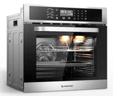 24 in. 2.5 Cu. Ft. Single Electric Wall Oven with Convection & Air Frying, Safety Lock, Timer & Alarm, Stainless Steel