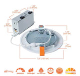 HLBC 6 in. Ultra-Slim Regressed LED Downlight Selectable CCT with D2W Option