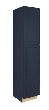 Avondale 18 in. W x 24 in. D x 90 in. H Ready to Assemble Plywood Shaker Pantry Kitchen Cabinet in Ink Blue
