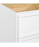 Leyton 24 in. Wx 24 in. D x 34.5 in. H Ready to Assemble Plywood Slim Shaker Drawer Base Kitchen Cabinet in Alpine White