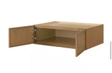 Leyton 36 in. W x 24 in. D x 12 in. H Ready to Assemble Plywood Slim Shaker Wall Bridge Kitchen Cabinet in White Oak