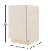 Avondale 18 in. W x 24 in. D x 34.5 in. H Ready to Assemble Plywood Shaker Trash Can Kitchen Cabinet in Antique White