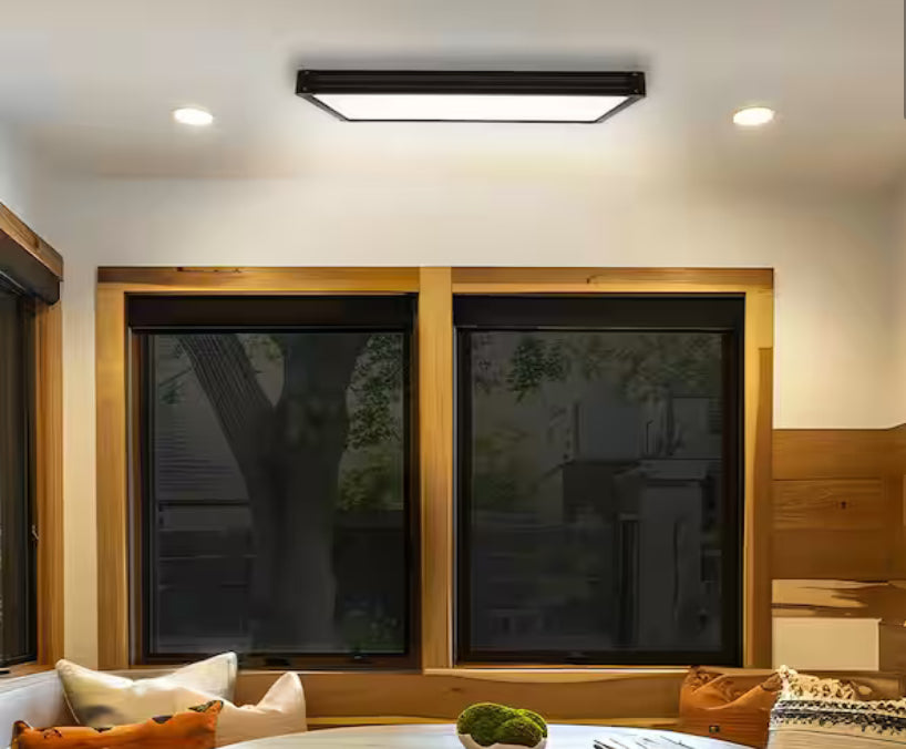 32 in. Oval White with Matte Gold Border LED Flush Mount Ceiling Light 3000 Lumens 40W 120V Adjustable CCT Dimmable