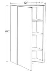 12 in. W x 12 in. D x 42 in. H Ready to Assemble Plywood Shaker Wall Kitchen Cabinet in Dove Gray