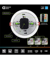 Flexinstall LED 8 in. White Dual Band Recessed Ceiling Light for Home with 5CCT + DuoBright Dimming