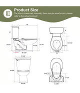 Baby Toilet 10 in. Rough-in 2-Piece 1.26 GPF Single Flush Round Toilet in White (Seat Includes)