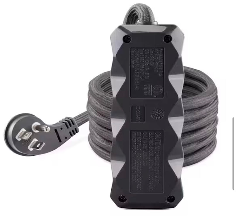 6 ft. 3-Outlet Surge Protector Gray