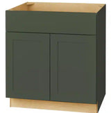 Avondale 30 in. W x 24 in. D x 34.5 in. H Ready to Assemble Plywood Shaker Sink Base Kitchen Cabinet in Fern Green