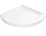 Classic 38 in. L x 38 in. W Corner Shower Pan Base with Corner Drain in White