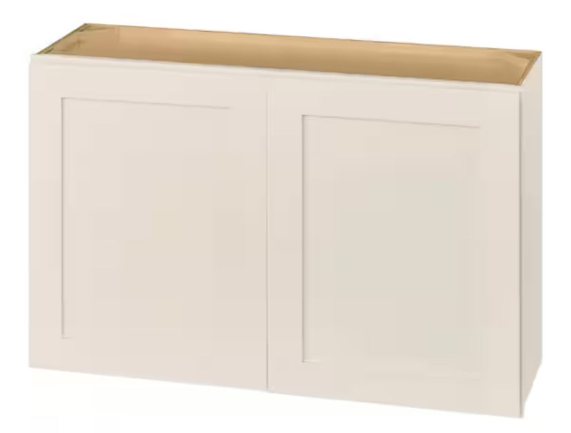 Avondale 36 in. W x 12 in. D x 24 in. H Ready to Assemble Plywood Shaker Wall Bridge Kitchen Cabinet in Antique White