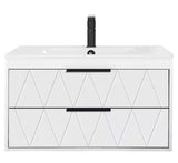 30 in. W x 18.1 in. D x 18.1 in. H Single Sink Bath Vanity in White without Top