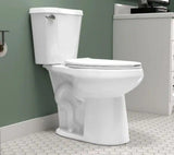 21 in. Extra Tall 2-Piece ADA Toilet 1.28 GPF Single Flush Elongated Toilet in White 12 in. Rough in Soft Close Seat