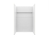 ShowerCast 48 in. L x 34 in. x 74 in. H Alcove Shower Kit with NexTile Shower Wall and Center Shower Pan in White