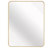Ta. 30 in. W x 40 in. H Gold Rectangle Framed Mirror