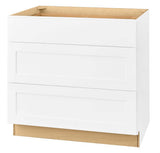 Avondale Shaker Alpine White Ready to Assemble Plywood 36 in Drawer Base Cabinet (36 in W x 24 in D x 34.5 in H)