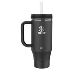 40 oz. Stainless Steel Standard Tumbler with Straw in Black
