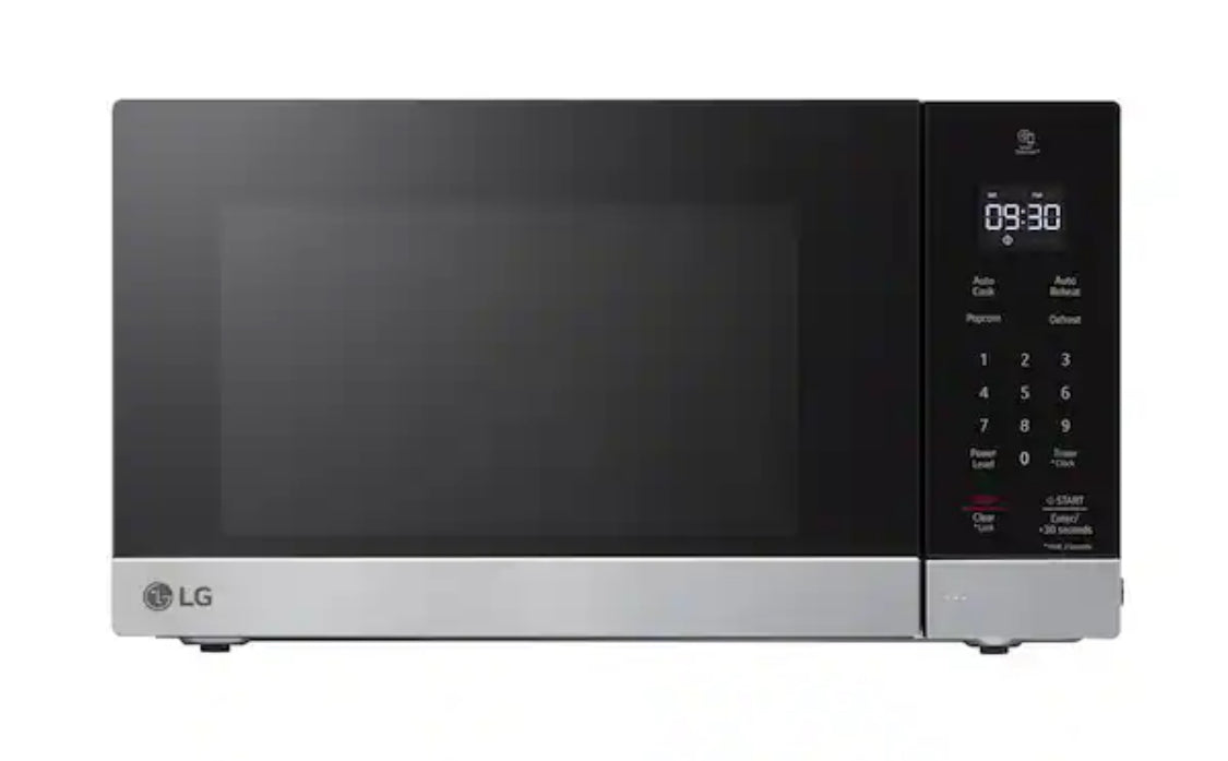 NeoChef 0.9 cu. ft. 1000-Watt Countertop Microwave in Stainless Steel with Smart Inverter