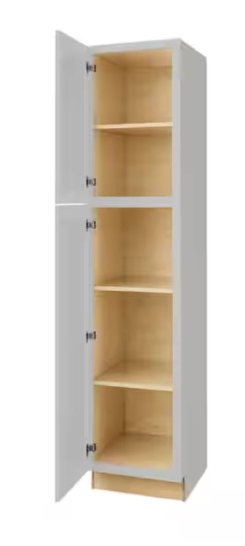 Avondale Shaker Dove Gray Ready to Assemble Plywood 84 in Pantry Cabinet (18 in W x 84 in H x 24 in D)