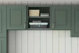 Greenwich Aspen Green 23 in. H x 60 in. W x 12 in. D Plywood Laundry Room Wall Cabinet with 3 Shelves