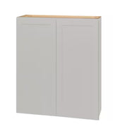 Avondale Shaker Dove Gray Quick Assemble Plywood 36 in Wall Cabinet (36 in W x 42 in H x 12 in D)