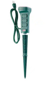 Smart Outdoor 4 ft. 6-Outlet Power Stake Powered by Hubspace