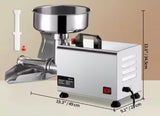 110-Volt Electric Tomato Strainer 370 Watt Commercial Tomato Milling Machine, Stainless Steel Press, 90-160 Kg/H Pure
