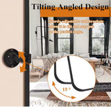 24 in. W x 36 in. H Modern Rectangle Metal Framed Pivoted Wall Vanity Mirror