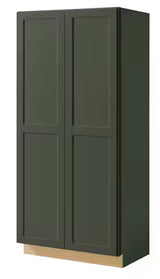 Avondale 36 in. W x 84 in. H x 24 in. D Ready To Assemble Plywood Shaker Wide Pantry Cabinet in Fern Green