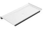 Classic 500 60 in. L x 30 in. W Alcove Shower Pan Base with Center Drain in High Gloss White