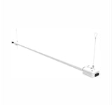 4 ft. 30-Watt 4000K Bright White 1-Light White Integrated LED Linkable Hanging Shop Light Fixture with Pull Chain