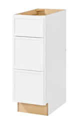 Leyton 12 in. W x 21 in. D x 34.5 in. H Ready to Assemble Plywood Slim Shaker Bath Drawer Base Cabinet in Alpine White